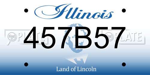 457B57 Illinois License Plate