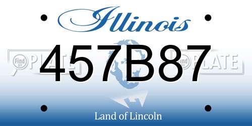 457B87 Illinois License Plate