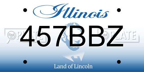 457BBZ Illinois License Plate