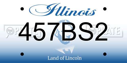 457BS2 Illinois License Plate