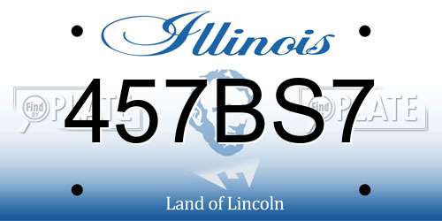 457BS7 Illinois License Plate