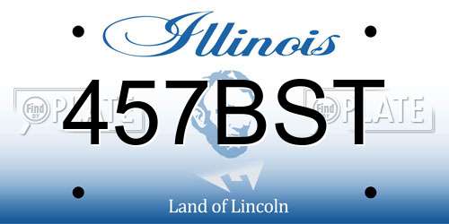 457BST Illinois License Plate