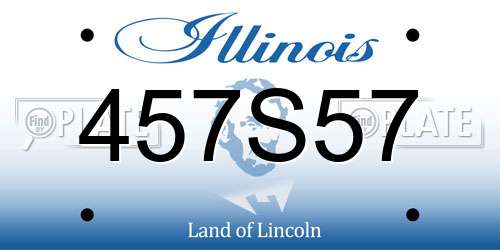 457S57 Illinois License Plate
