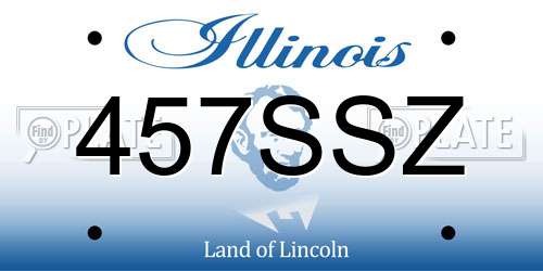 457SSZ Illinois License Plate