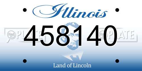 458140 Illinois License Plate
