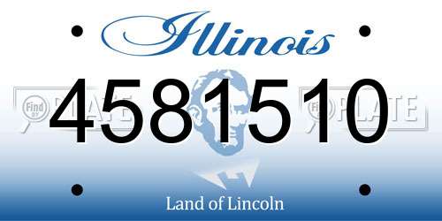 4581510 Illinois License Plate