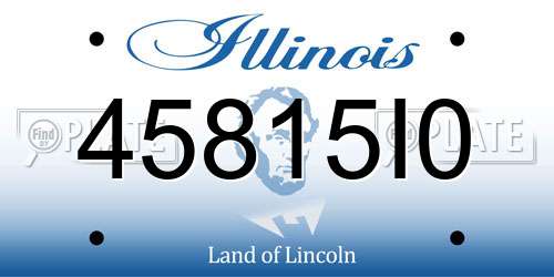 45815I0 Illinois License Plate