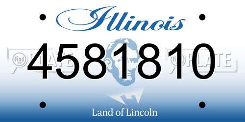 4581810 Illinois License Plate