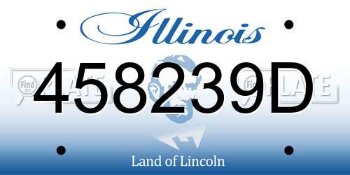 458239D Illinois License Plate