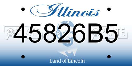45826B5 Illinois License Plate