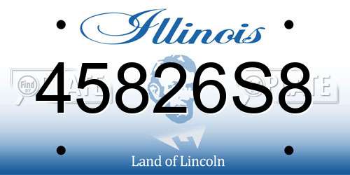 45826S8 Illinois License Plate