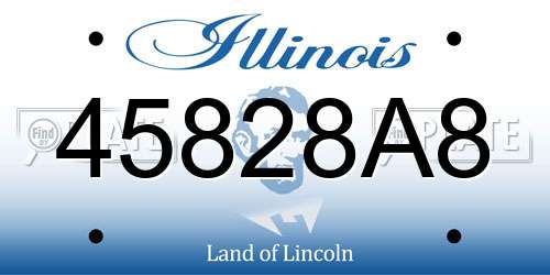 45828A8 Illinois License Plate