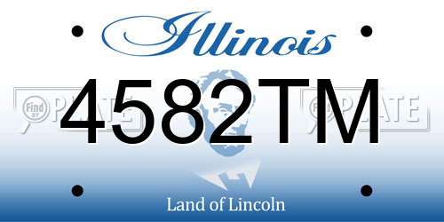 4582TM Illinois License Plate