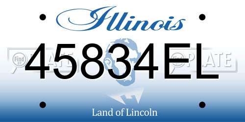 45834EL Illinois License Plate
