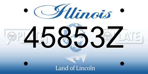 45853Z Illinois License Plate