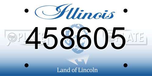 458605 Illinois License Plate