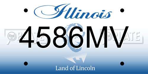 4586MV Illinois License Plate
