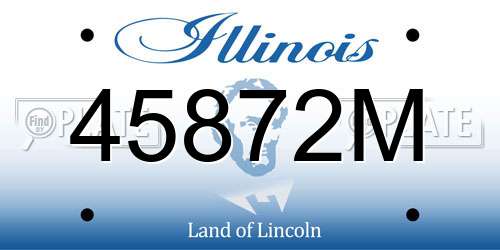 45872M Illinois License Plate