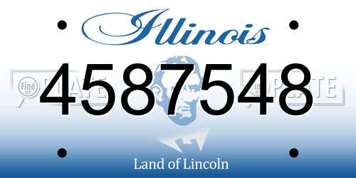 4587548 Illinois License Plate