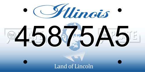 45875A5 Illinois License Plate