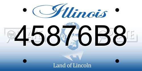 45876B8 Illinois License Plate