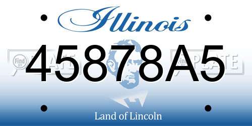 45878A5 Illinois License Plate