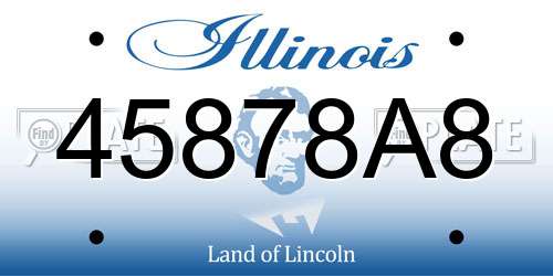 45878A8 Illinois License Plate