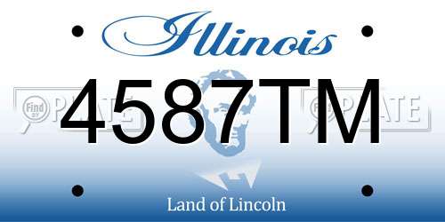 4587TM Illinois License Plate