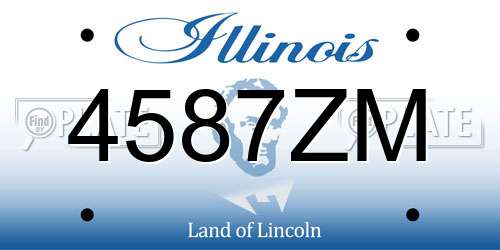 4587ZM Illinois License Plate