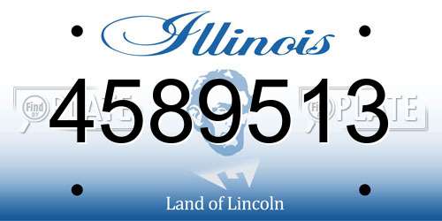 4589513 Illinois License Plate