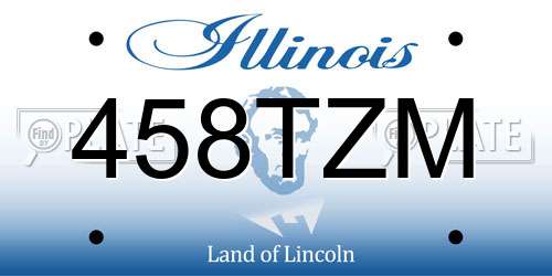 458TZM Illinois License Plate