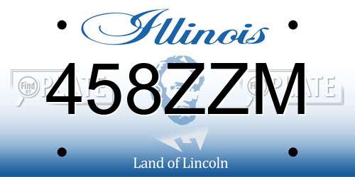 458ZZM Illinois License Plate