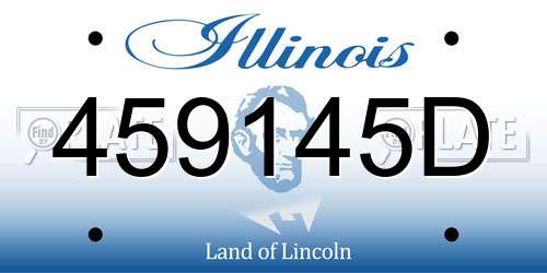 459145D Illinois License Plate
