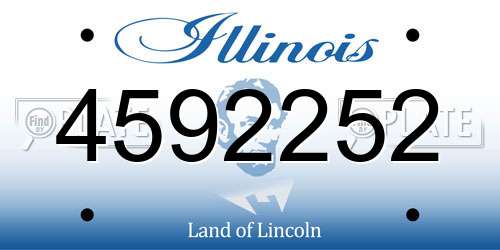 4592252 Illinois License Plate