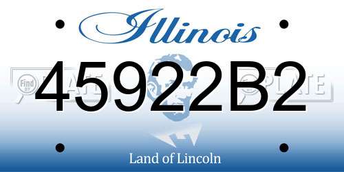 45922B2 Illinois License Plate