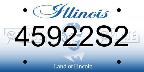 45922S2 Illinois License Plate