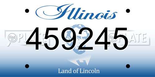459245 Illinois License Plate