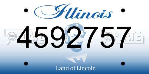4592757 Illinois License Plate