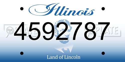 4592787 Illinois License Plate