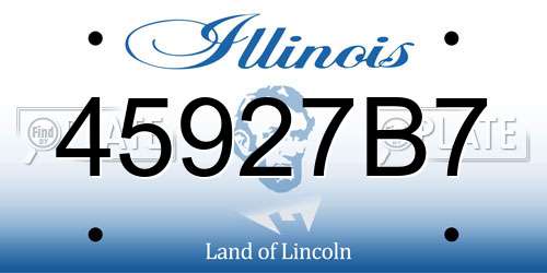 45927B7 Illinois License Plate