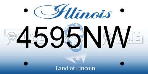 4595NW Illinois License Plate