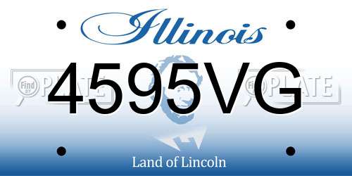 4595VG Illinois License Plate