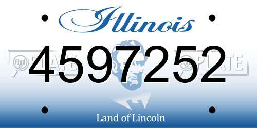 4597252 Illinois License Plate