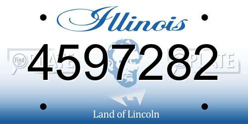 4597282 Illinois License Plate