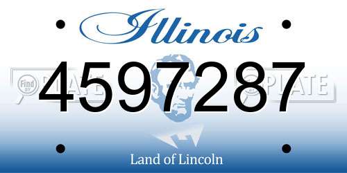 4597287 Illinois License Plate