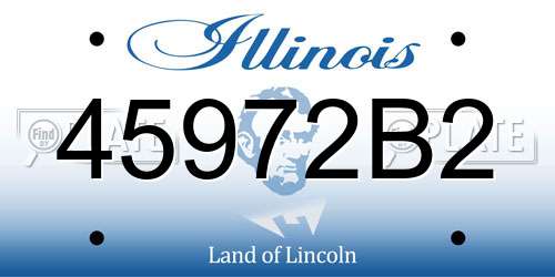 45972B2 Illinois License Plate