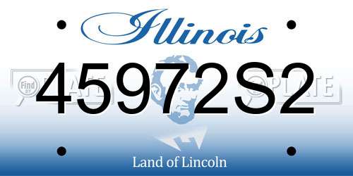 45972S2 Illinois License Plate
