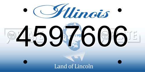 4597606 Illinois License Plate