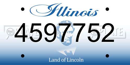 4597752 Illinois License Plate