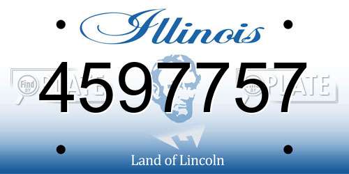 4597757 Illinois License Plate